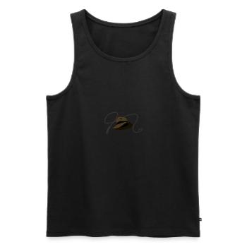 Hat and whip - Men's Premium Organic Tank Top - black - Front - AI Model Male 178 light (178cm)