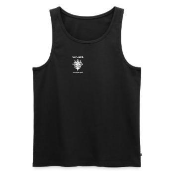 Dieu du surf Windchild - Débardeur bio Premium Homme - noir - Devant - Michal (187cm)