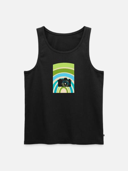 Fotografie Digitalkamera Bild - Männer Premium Bio Tank Top - Schwarz