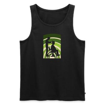 Hairdresser Hairstyle Scissors - Men's Premium Organic Tank Top - black - Front - AI Model Male 178 light (178cm)