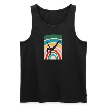 Handstand Gymnastics Trainer - Men's Premium Organic Tank Top - black - Front - Michal (187cm)