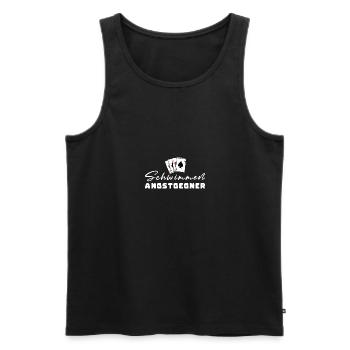 Swimming Fear Opponents - Men's Premium Organic Tank Top - black - Front - AI Model Male 178 light (178cm)
