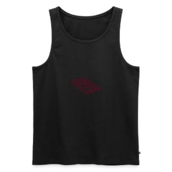chocolate bar 2803 - Men's Premium Organic Tank Top - black - Front - AI Model Male 178 light (178cm)