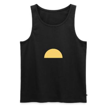 Pluto - semicircle yellow - Men's Premium Organic Tank Top - black - Front - Michal (187cm)