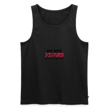 Do not disturb - Men's Premium Organic Tank Top - black - Front - AI Model Male 178 light (178cm)