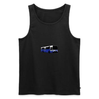 Helsinki Stadtbus - Männer Premium Bio Tank Top - Schwarz - Vorne - AI Model Male 178 light (178cm)