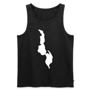 Malawi map flag - Men's Premium Organic Tank Top - black - Front - AI Model Male 178 light (178cm)