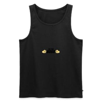 au patron 002 - Débardeur bio Premium Homme - noir - Devant - Michal (187cm)