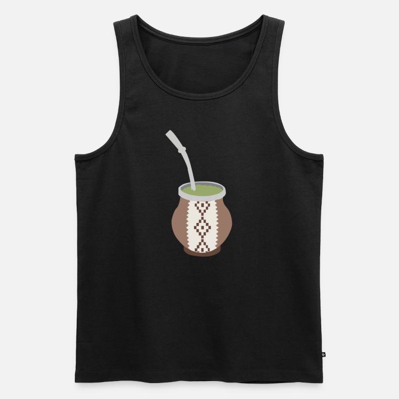 Yerba Mate - Männer Premium Bio Tank Top - Schwarz