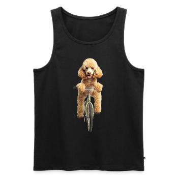Pudel - Männer Premium Bio Tank Top - Schwarz - Vorne - Michal (187cm)