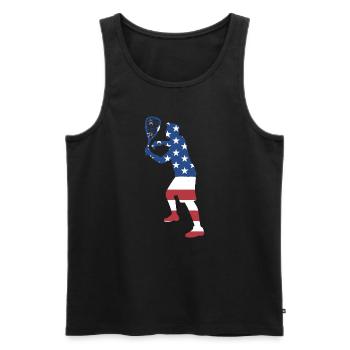 Sport Us Flag Racquetball - Débardeur bio Premium Homme - noir - Devant - Michal (187cm)