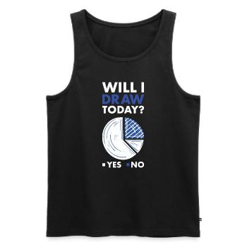 Drawer Will I Dance Today - Men's Premium Organic Tank Top - black - Front - AI Model Male 178 light (178cm)