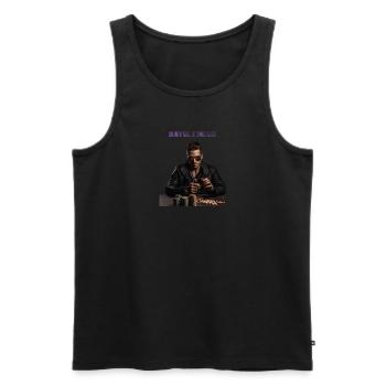 Bluff me if you can - Men's Premium Organic Tank Top - black - Front - AI Model Male 178 light (178cm)