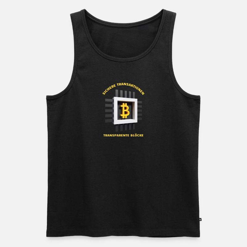 Bitcoin Krypto Geschenk Geschenkidee - Männer Premium Bio Tank Top - undefined
