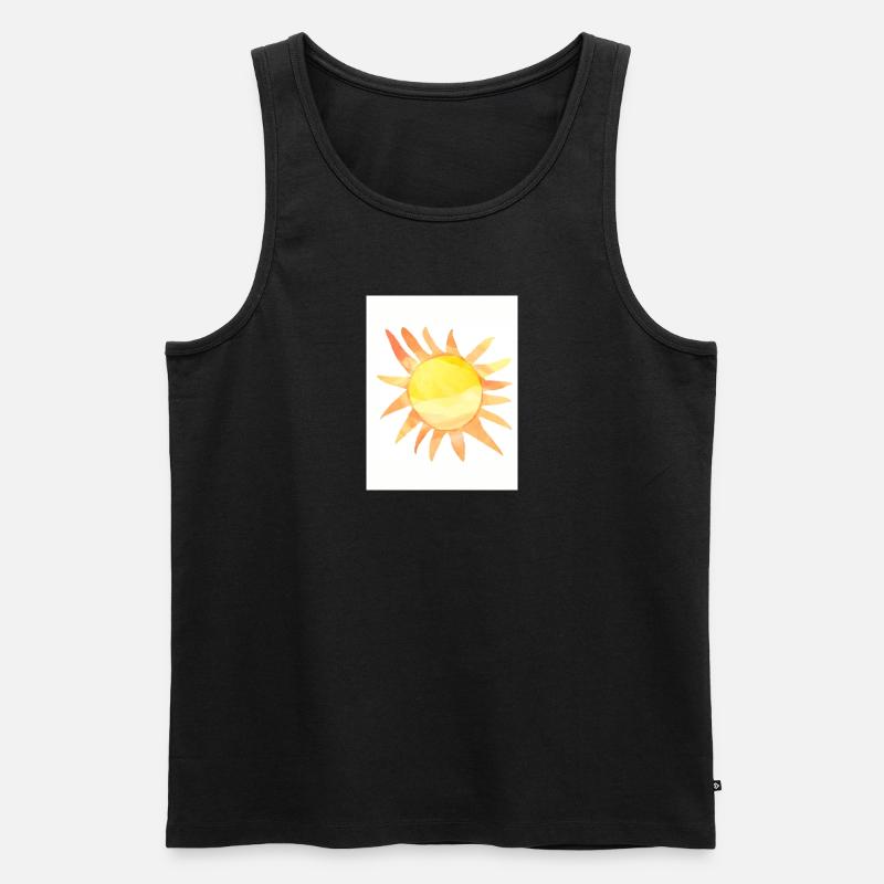 Sun 3 - Männer Premium Bio Tank Top - Schwarz