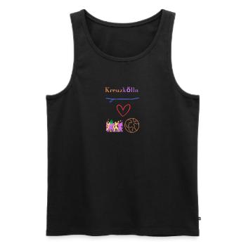 Kreuzkölln Lifestyle Leben im Kiez, Hipster, Hood - Männer Premium Bio Tank Top - Schwarz - Vorne - Michal (187cm)