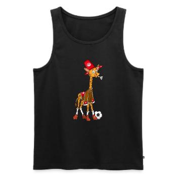 Giraffe Fan Tunisia - Men's Premium Organic Tank Top - black - Front - AI Model Male 178 light (178cm)