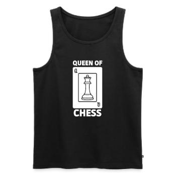 t-shirt cool Queen of chess - Débardeur bio Premium Homme - noir - Devant - AI Model Male 178 light (178cm)