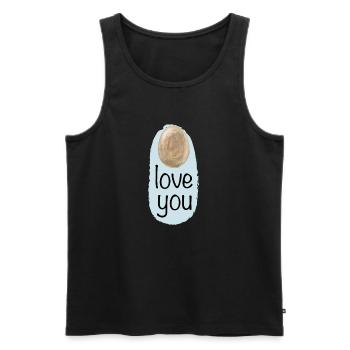 ei love you - Männer Premium Bio Tank Top - Schwarz - Vorne - Michal (187cm)