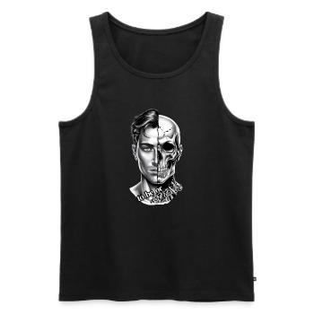 Existence Duality (be or not to be) - Men's Premium Organic Tank Top - black - Front - AI Model Male 178 light (178cm)