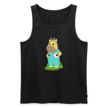 Giraffe Krankenschwester - Männer Premium Bio Tank Top - Schwarz - Vorne - Michal (187cm)