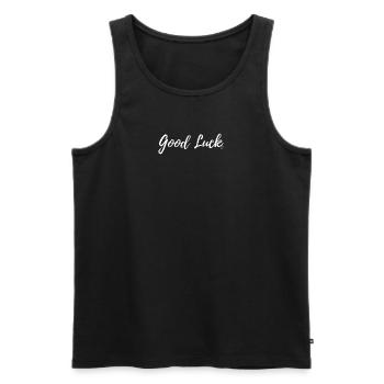 Good Luck smile 2 - Men's Premium Organic Tank Top - black - Front - AI Model Male 178 light (178cm)