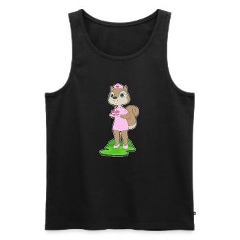 Squirrel Birthday Nurse - Men's Premium Organic Tank Top - black - Front - Michal (187cm)