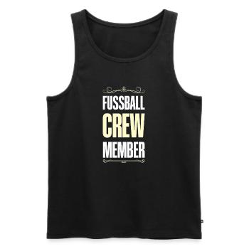 Fussball Crew - Männer Premium Bio Tank Top - Schwarz - Vorne - Michal (187cm)