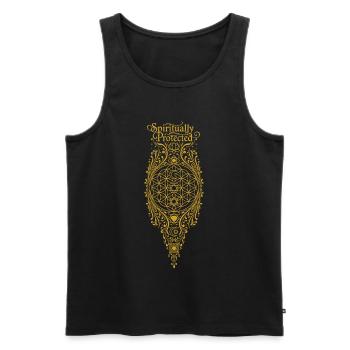 Spirituality Spiritually Protected Sacred Geometry - Men's Premium Organic Tank Top - black - Front - Michal (187cm)
