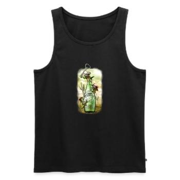 THIRSTY FROGS - Men's Premium Organic Tank Top - black - Front - AI Model Male 178 light (178cm)
