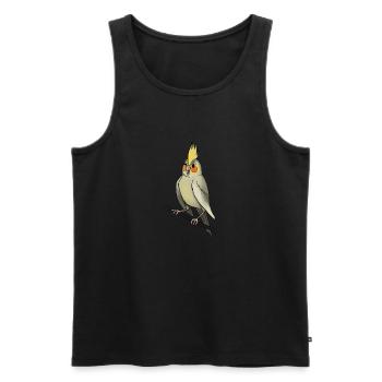 Cockatiel bird cage canary birds - Men's Premium Organic Tank Top - black - Front - AI Model Male 178 light (178cm)