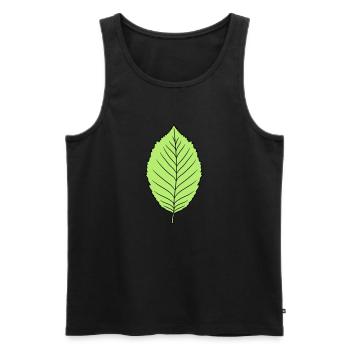 beech leaf tree plant shape clip art design forest - Men's Premium Organic Tank Top - black - Front - AI Model Male 178 light (178cm)