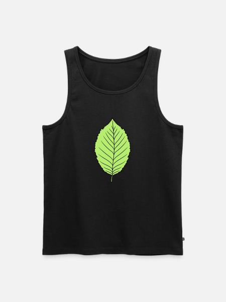 foresta di disegno di clip art di forma dell'albero pianta foglia di faggio - Canottiera ecologica premium da uomo - nero