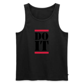 Do It - Männer Premium Bio Tank Top - Schwarz - Vorne - AI Model Male 178 light (178cm)