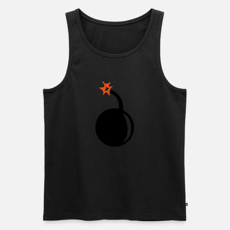 Bombe - Männer Premium Bio Tank Top - Schwarz