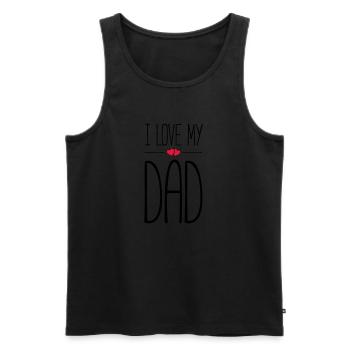 i love my dad - Männer Premium Bio Tank Top - Schwarz - Vorne - Michal (187cm)