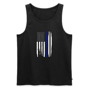 corrections usa flag Design pour un amateur de drapeau usa - Débardeur bio Premium Homme - noir - Devant - Michal (187cm)
