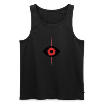 Oeil de prédiction 2023 - Débardeur bio Premium Homme - noir - Devant - AI Model Male 178 light (178cm)