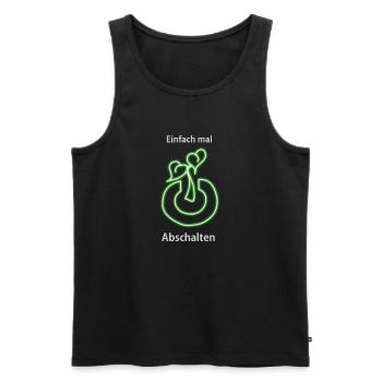 Abschalten Pflanze - Männer Premium Bio Tank Top - Schwarz - Vorne - Michal (187cm)