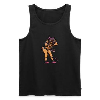 Katze Cosplay - Männer Premium Bio Tank Top - Schwarz - Vorne - Michal (187cm)
