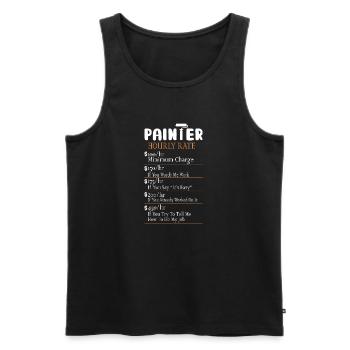 Painter Hourly Rate Profession Job - Men's Premium Organic Tank Top - black - Front - AI Model Male 178 light (178cm)