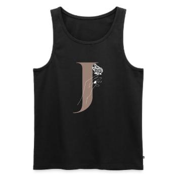 Letter J Magic Butterfly - Men's Premium Organic Tank Top - black - Front - AI Model Male 178 light (178cm)