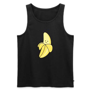 Bande dessinée banane - Débardeur bio Premium Homme - noir - Devant - Michal (187cm)