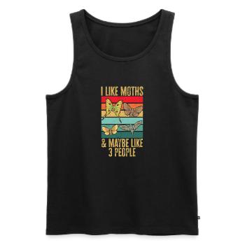 Moths Insect Collector Entomologist - Men's Premium Organic Tank Top - black - Front - Michal (187cm)