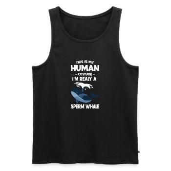 Das ist mein menschliches Kostüm Ich bin wirklich ein Wal lustig - Männer Premium Bio Tank Top - Schwarz - Vorne - Michal (187cm)