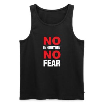 T-shirt audacieux et intrépide - Débardeur bio Premium Homme - noir - Devant - AI Model Male 178 light (178cm)