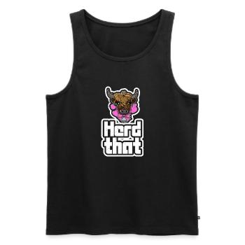 Schottland Kalb Rind Bauer Tier Kuh Färse - Männer Premium Bio Tank Top - Schwarz - Vorne - AI Model Male 178 light (178cm)