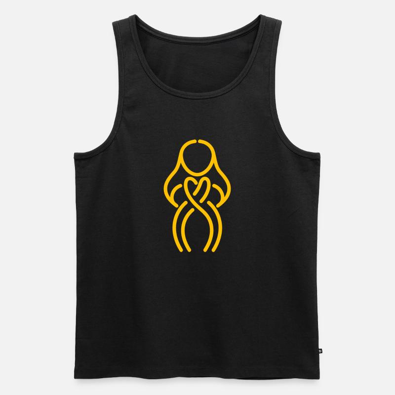 Endometriose - Männer Premium Bio Tank Top - Schwarz