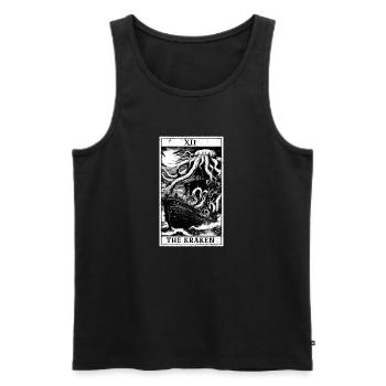 kraken tarot - Men's Premium Organic Tank Top - black - Front - AI Model Male 178 light (178cm)