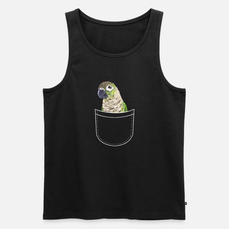Molinasittich Papagei Vogel Sittich - Männer Premium Bio Tank Top - Schwarz